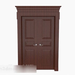 Brown Wooden Gate 3d model