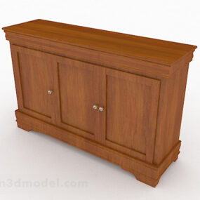3д модель коричневого деревянного входного шкафа для дома