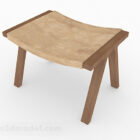 Brązowy drewniany stołek wypoczynkowy