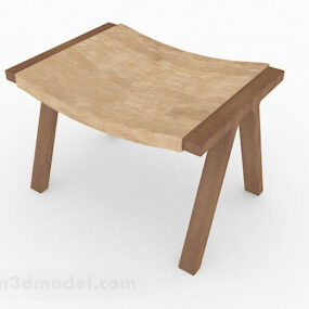 Taburete de ocio de madera marrón Muebles modelo 3d