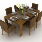 Wooden Simple Dining Table Chair Set