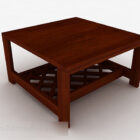Brown Wooden Square Coffee Table