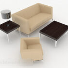 Бізнес простий коричневий комбінований диван