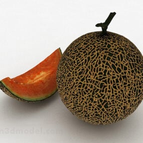 Modelo 3d de fruta melão
