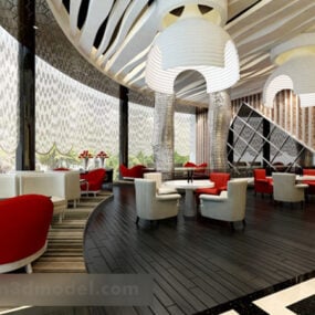Kantinen-Restaurant-Design-Interieur 3D-Modell