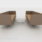 カジュアルな茶色のテーブルと椅子