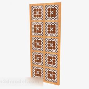 Checkered Wooden Partition 3d model