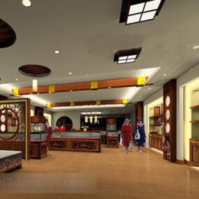 Chinese Antique Exhibition Hall Interior 3d model