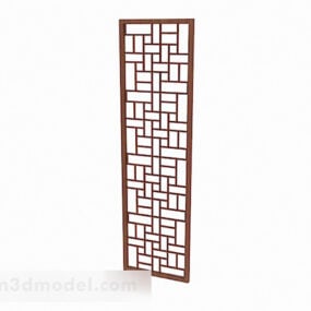 Chinese Hollowed Out Wooden Partition 3d model