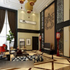 Maison Chinoise Villa Salon Intérieur