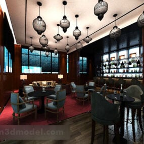 Model 3d Interior Chandelier Restoran Cina