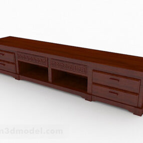Chinese Solid Wood Tv Cabinet 3d model