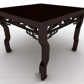 การออกแบบโต๊ะรับประทานอาหารสี่เหลี่ยมจีนแบบ 3 มิติ