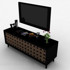 Chinese Black Tv Locker 3d model