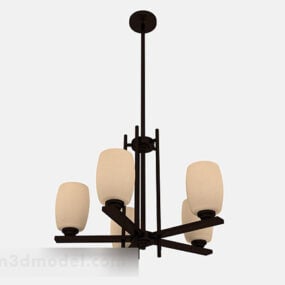 Chinese Brown Chandelier Decoration 3d model