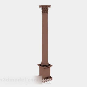 Columna de pilar marrón griego modelo 3d