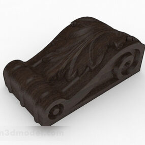 Chinese Brown Stone Sculpture 3d model