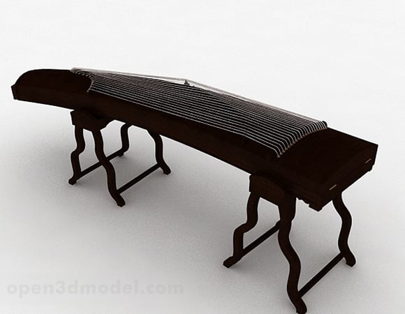 Instrument de musique chinois en bois Guzheng