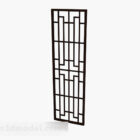 Chinese Design Brown Wooden Partition