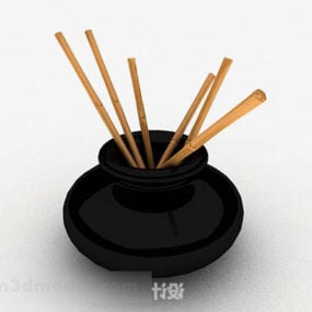Mô hình 3d người giữ bàn chải kiểu Trung Quốc