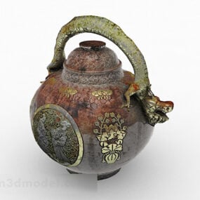 Chinese Ceramic Teapot 3d model