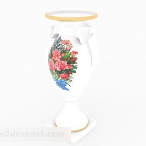 Chinese Flower Shaped Pot Belly 3d model