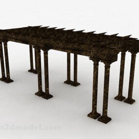 Chinese Style Flower Stand 3d model