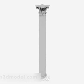 Model 3D szarego filaru w stylu greckim