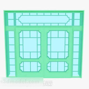 Chinese Style Green Window 3d model