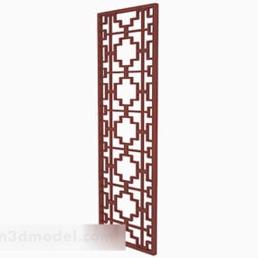 Chinese Style Hollow Pattern Partition 3d model