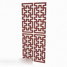 Chinese Style Hollowed Out Partition 3d model