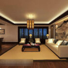 Сцена в гостиной в китайском стиле