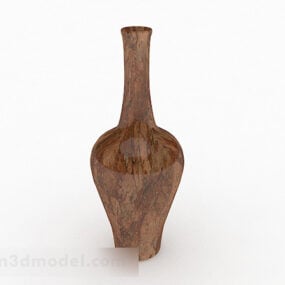 中国の大理石の腹花瓶3Dモデル