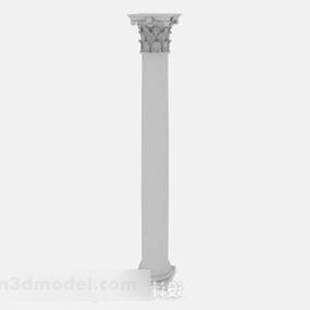 Modelo 3D de decoração de coluna de pilar de estilo chinês