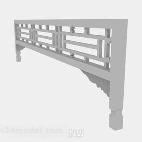3D-Modell eines Geländers im chinesischen Stil