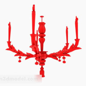 中国红吊灯3d模型