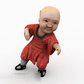 Modello 3d della scultura del carattere dei bambini cinesi