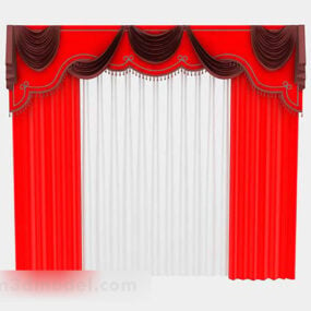 Chinese Style Red Curtain 3d model