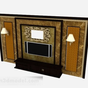 Chinese Relief Tv Background Wall 3d model
