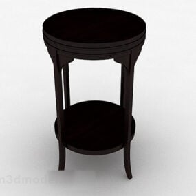 Chinese Style Round Double Flower Stand 3d model