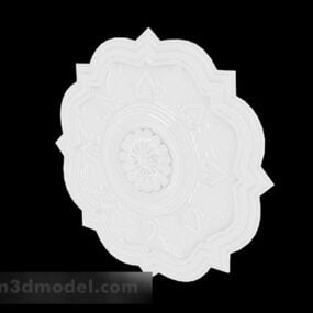 Čínská bílá rytina dekorace 3D model