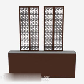 Chinese Style Porch Cabinet 3d model