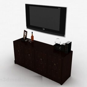 Chinese Traditional Wooden Tv Cabinet 3d model