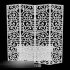 White Wooden Screen Partition Chinese Style