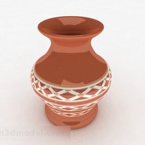 Kinesisk vase med bred munn 3d-modell