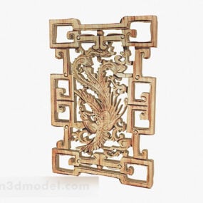 Chinese Wood Carving Decoration 3d model