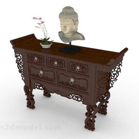 Chinese Style Wooden Bauble 3d model
