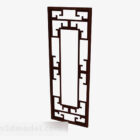 Chinese Style Wooden Brown Door
