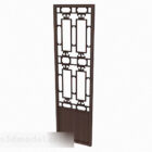 Kinesisk stil i form av ihålig dörr i trä