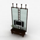 Mueble de TV chino con pantalla de madera